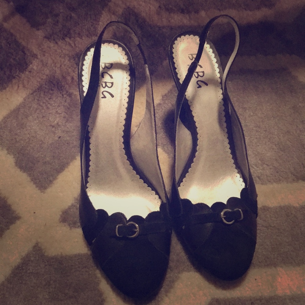 Bcbg black sling-backs